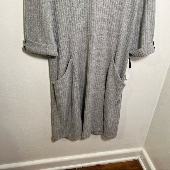 Signature by Robbie Bee Light Gray Cowl Neck Midi Dress - Picture 6 of 16